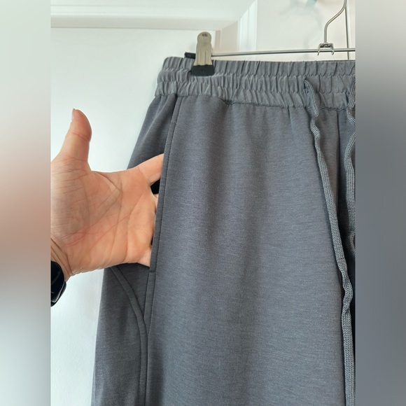 Massimo Dutti Women’s Drawstring Straight Leg Trousers Charcoal Gray (Size M) - Picture 3 of 11